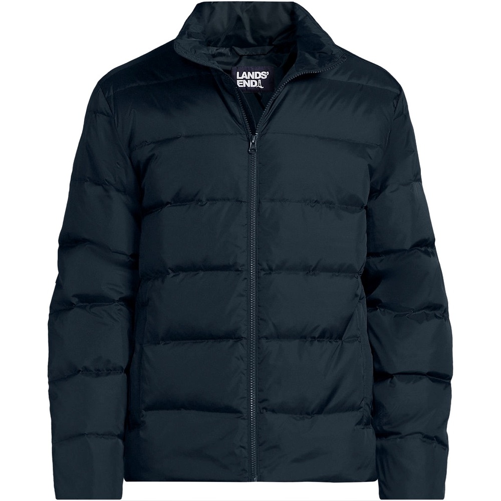 Lands' End Men's Navy Puffer Jacket 600 Down
